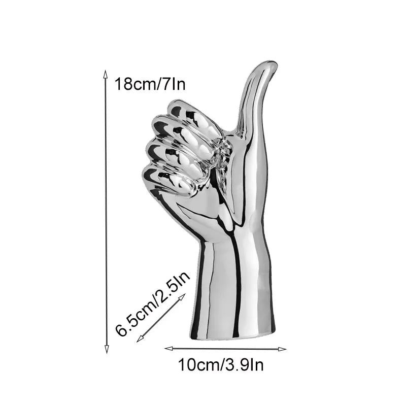 DecorBites™ Hand Love Gesture Figurine Sculpture Home Desktop Decor