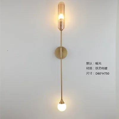 DecorBites™ Golden Inclined Tube Wall Lamp for Modern Luxury Living Room Bedroom Décor