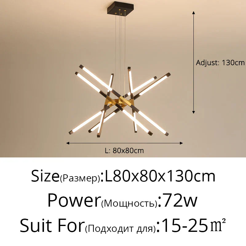 DecorBites™ Dimmable LED Ceiling Chandelier, Modern Interior Lighting for Dining Room, Bedroom, Living Room