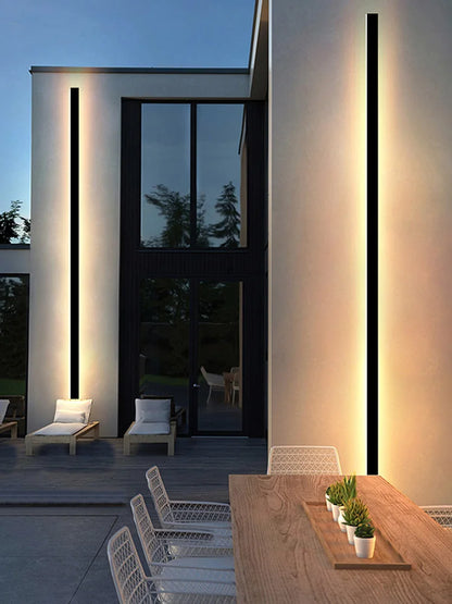 ديكوربايتس™ مصباح حائط LED أسود مقاوم للماء | ديكور بسيط للحديقة الخارجية والشرفة والتراس