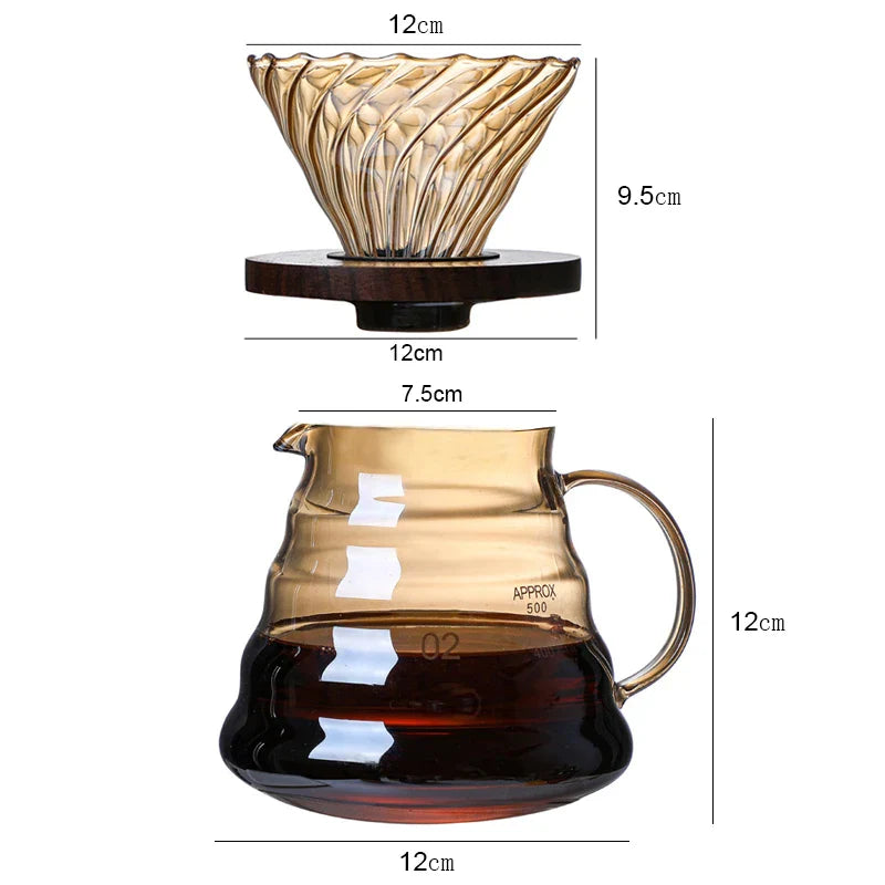 Decorbites™ Glas-Perkolator-Kaffeekanne mit wiederverwendbarem Filter – Kaffeuzubehör