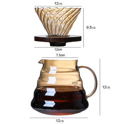 Decorbites™ Glas-Perkolator-Kaffeekanne mit wiederverwendbarem Filter – Kaffeuzubehör
