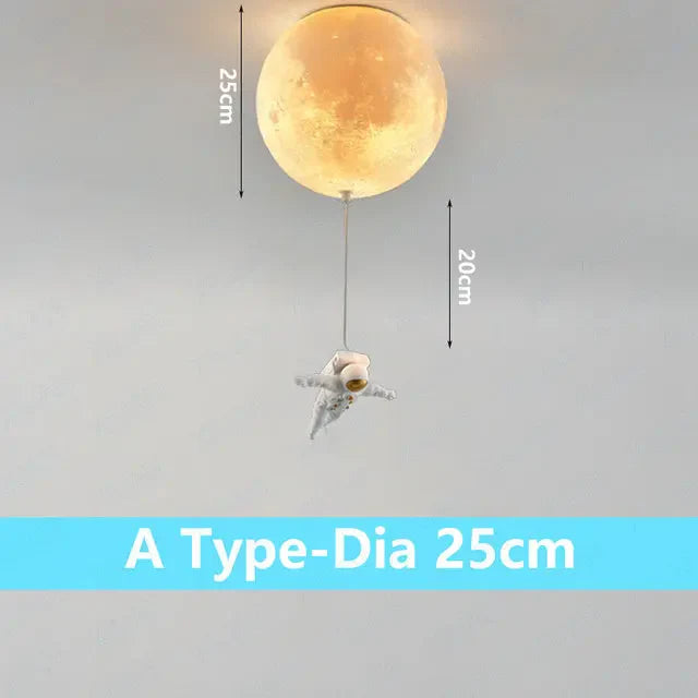 Lámpara de techo DecorBites™ Astronaut Bubble Chandelier - Lámpara de techo para dormitorio con luz de luna