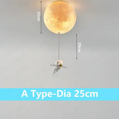 Lámpara de techo DecorBites™ Astronaut Bubble Chandelier - Lámpara de techo para dormitorio con luz de luna
