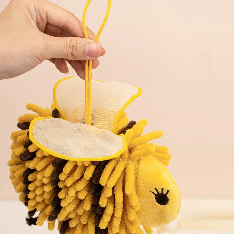 منشفة يد من قماش شينيل على شكل نحلة من ديكوربايتس™ مع أجنحة - منشفة ناعمة للأطفال