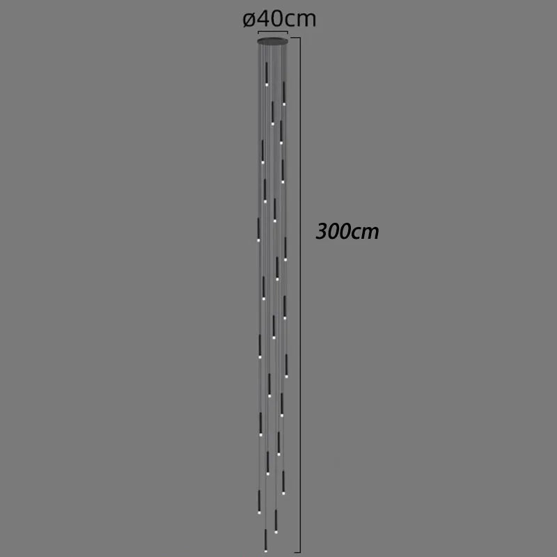 DecorBites™ LED Staircase Chandeliers: Modern Pendant Light Lamps for Living Room Decor