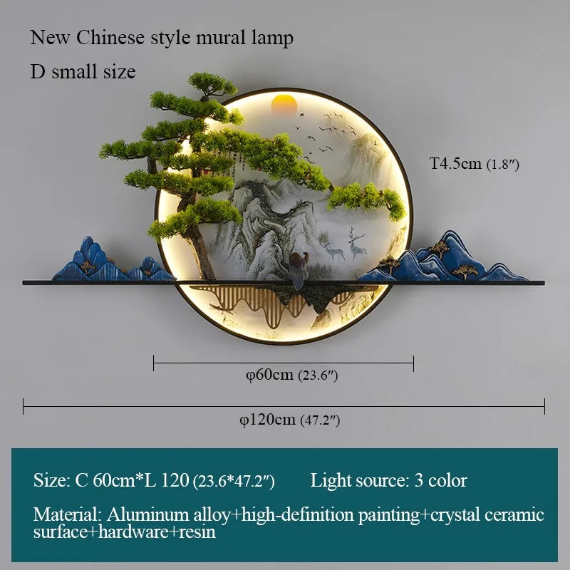 Lámparas de pared murales de paisaje Decorbites™ LED para sala de estar, dormitorio y hogar