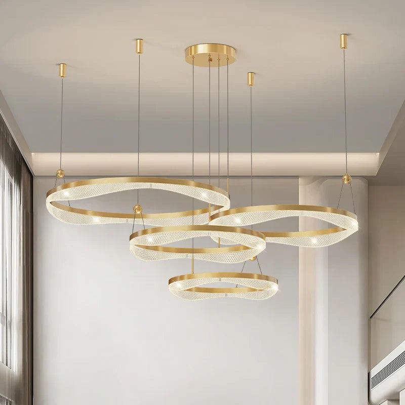 DecorBites™ LED Ring Pendant Chandelier for Living Room Bedroom and Dining Room