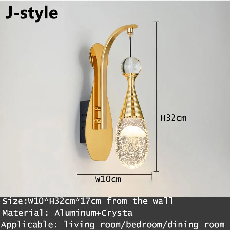 DecorBites™ Crystal LED Wall Sconce for Elegant Home Décor