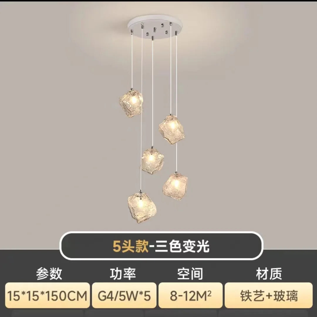 Lámparas colgantes tipo araña cúbicas DecorBites™ para restaurantes, lofts, escaleras, dormitorios y decoración artística.