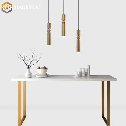 DecorBites™ Golden LED Chandelier for Modern Minimalist Living Room, Bedroom, Dining Room