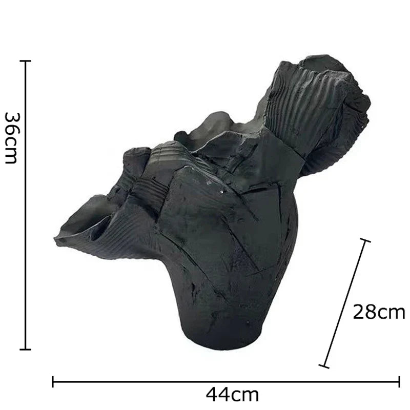 Jarrón de forma irregular DecorBites™: Decoración abstracta para escritorio que aporta un toque estético a cualquier habitación.