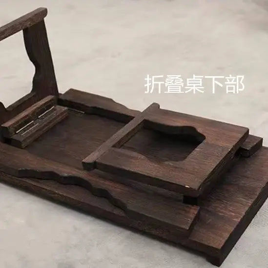 طاولة DecorBites™ المصنوعة من الخشب الصلب على الطراز الصيني العتيق لحفلات هانفو وشرب الشاي