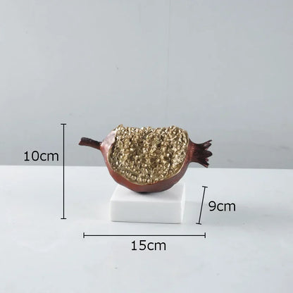 Decoración de escritorio DecorBites™ Escultura de granada dorada