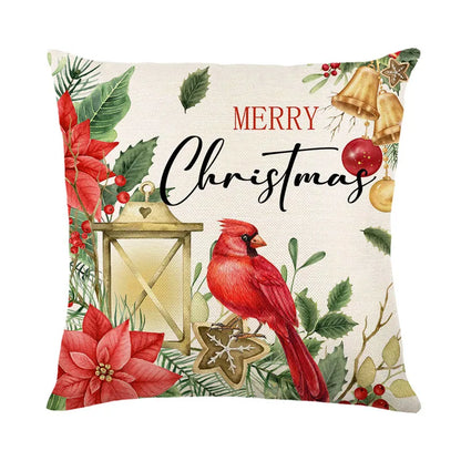 DecorBites™ Christmas Snow Elk Pillow Cover for Festive Home Decor