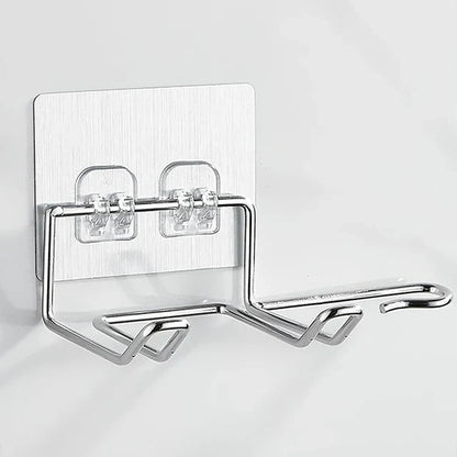 DecorBites™ Hair Care Organizer: Wall-Mounted Storage Shelf for Hair Dryer & Straightener