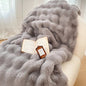 Decobites Gradient Pink Double Layer Faux Fur Winter Blanket