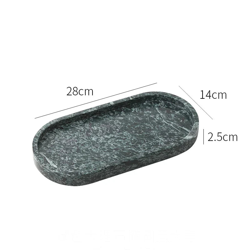 DecorBites™ Calacatta Marble Vanity Tray for Perfume Candles Jewelry Luxury Home Decor