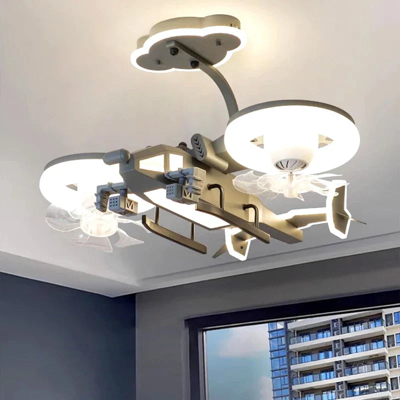 DecorBites™ Kids Bedroom Ceiling Fan with Light, Remote Control - Modern LED Lamp