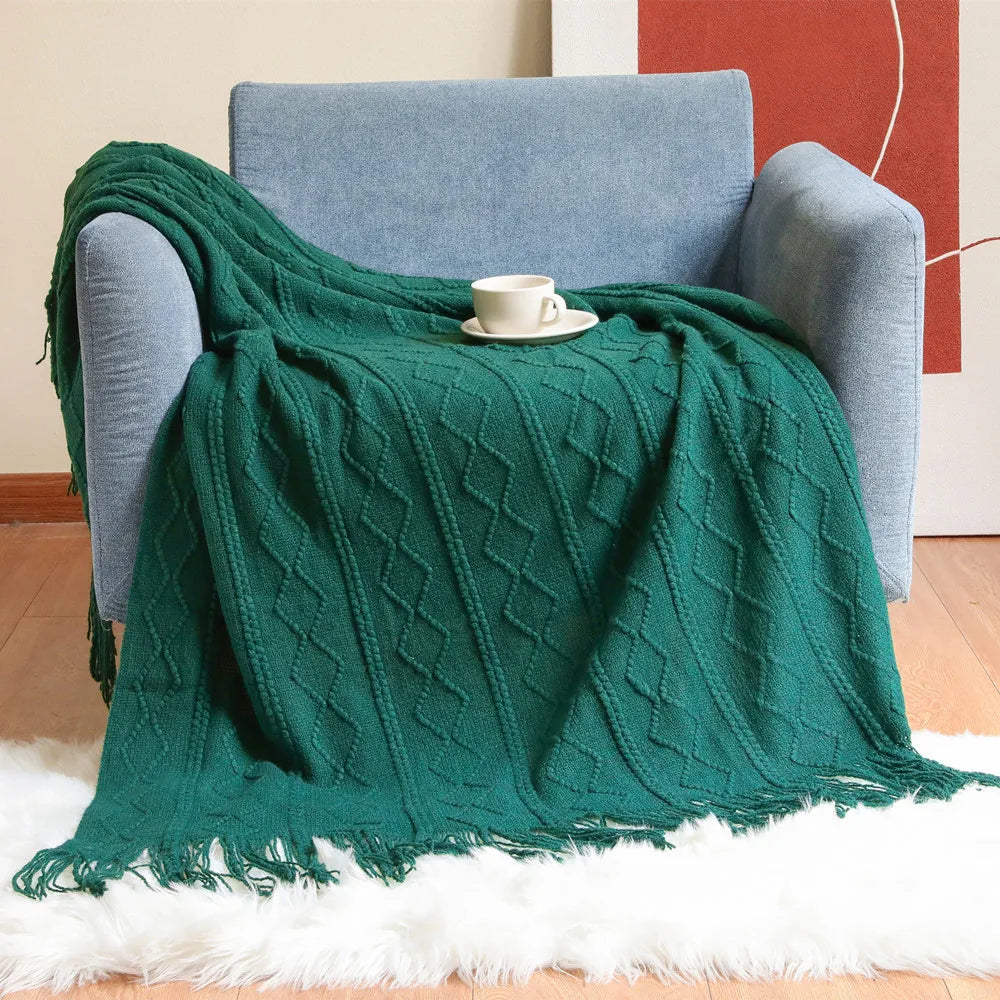 DecorBites™ Cozy Knit Throw Blanket