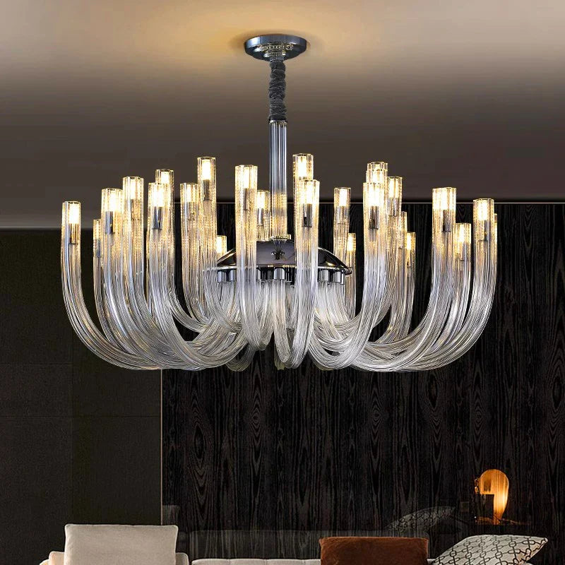 Satin Nickel LED Chandelier