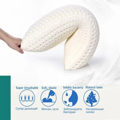 Decobites Orthopedic Latex Neck Pain Relief Pillow - Comfortable & Breathable Sleep Solution