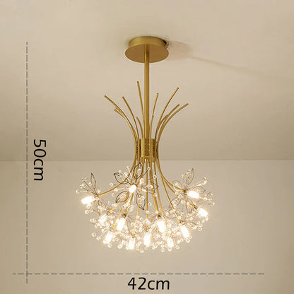 DecorBites™ Crystal Flower Pendant Chandelier with G4 Socket