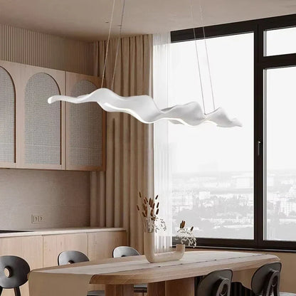DecorBites™ Leaf Pendant Light: Modern Wood Hanging Lamp for Kitchen Dining Office Decor