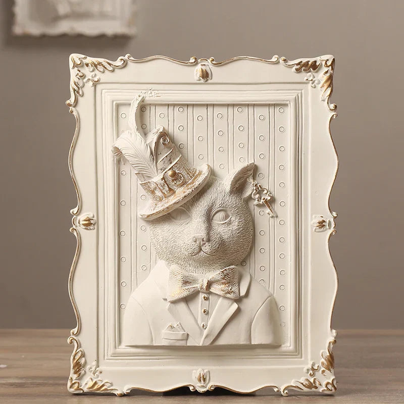 DecorBites™ Earl Cat Resin Pendant Wall Decoration Frame for a Whimsical Touch.