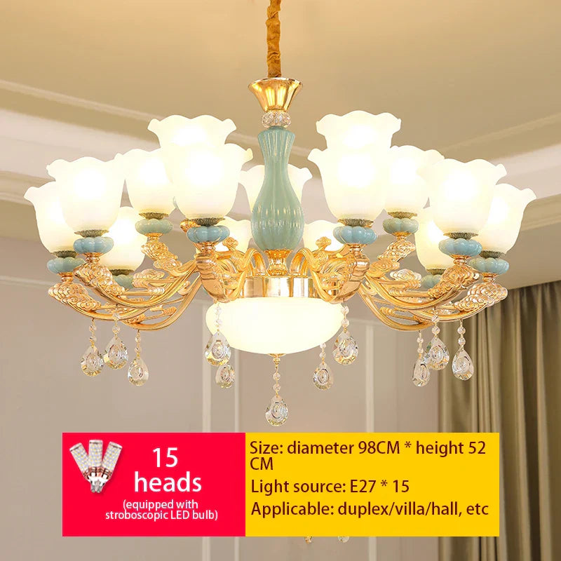 Decorbites™ Lámpara de Araña Europea de Lujo para Sala de Estar, Dormitorio, Comedor - Diseño Moderno y Elegante