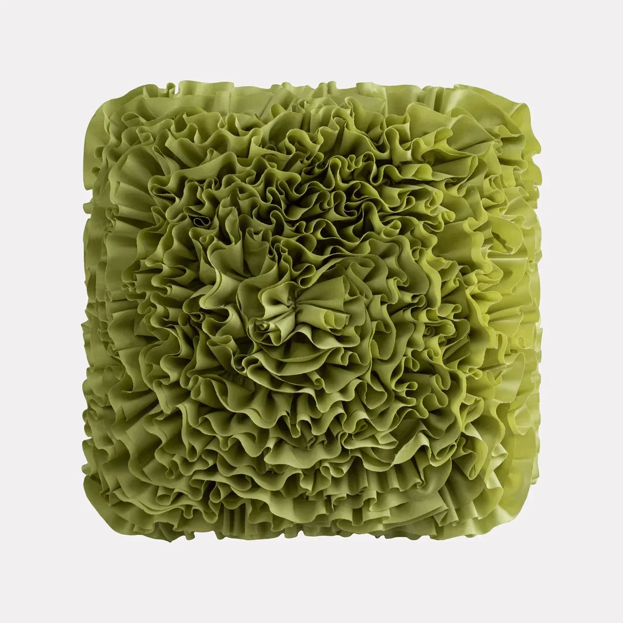 Green Floral Square Pillowcase