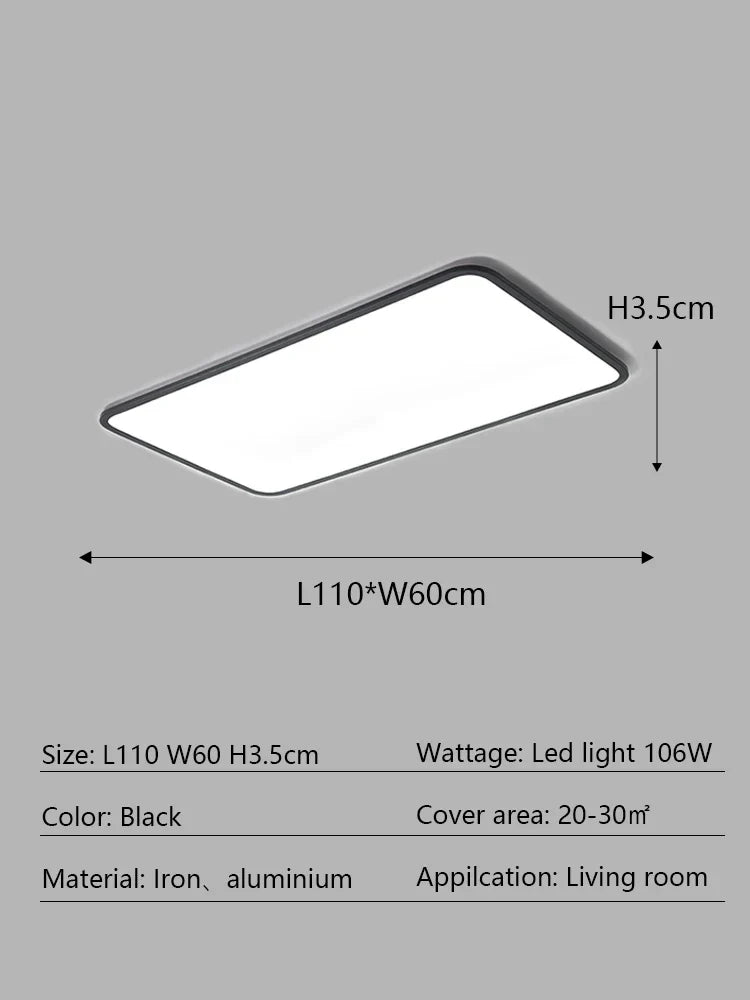 DecorBites™ LED Ceiling Lamp: Modern Minimalist Rectangular Design for Living room, Bedroom, Indoor Lighting