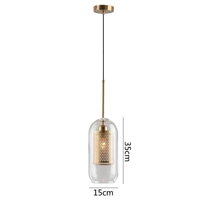 DecorBites™ Glass Pendant Lights: Nordic Style Dining Kitchen Bedroom Lighting Fixtures