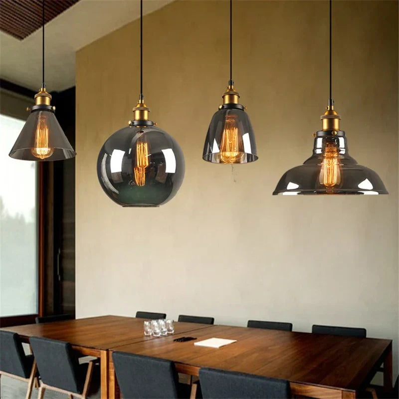 DecorBites™ Glass Ball Pendant Lights for Modern Dining Room, Kitchen, and Living Room
