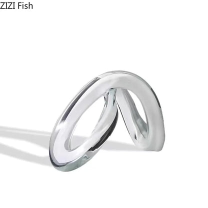 DecorBites™ Knot Ornaments Glass Sculpture for Desk Decor - Creative Geometric Artwork