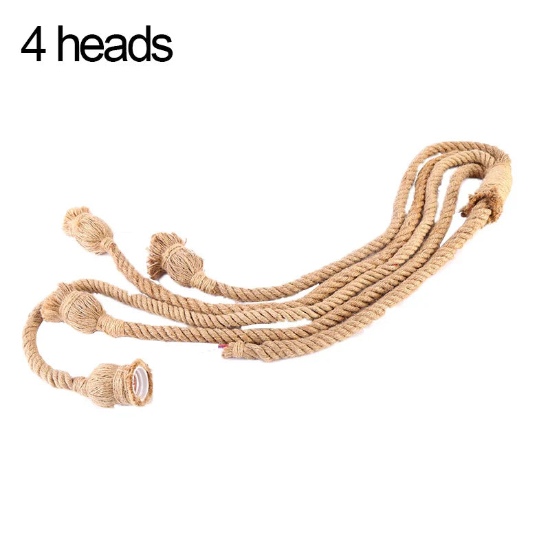 DecorBites™ Hemp Rope Pendant Light Holder, Industrial Loft Personality Edison Lamp