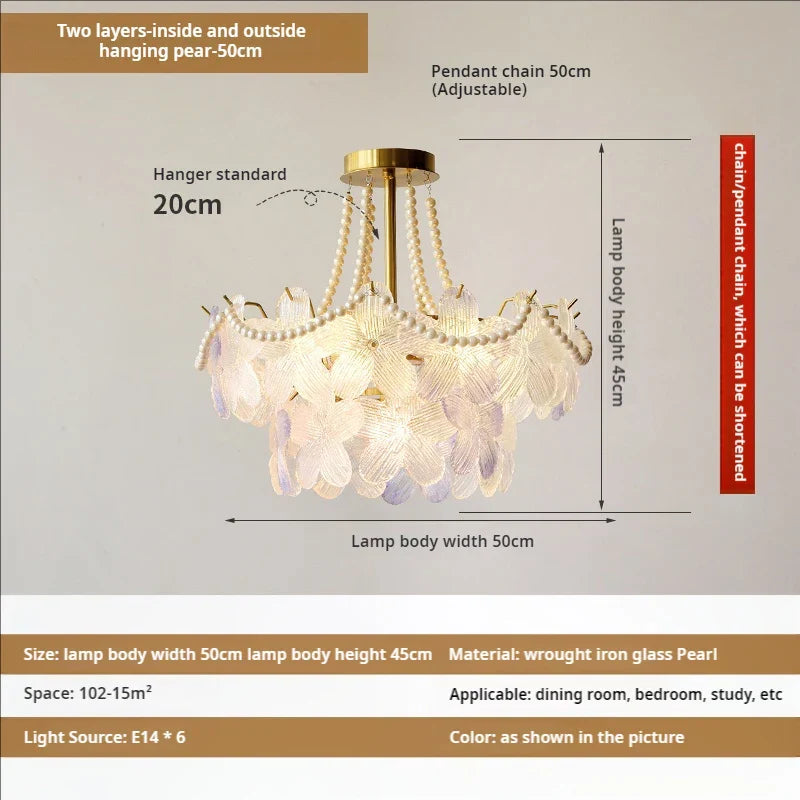 Crystal Leafless Chandelier