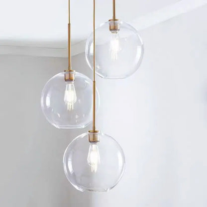 DecorBites™ Gradient Glass Chandelier: Modern Nordic Living Room Lighting for Bedroom or Restaurant
