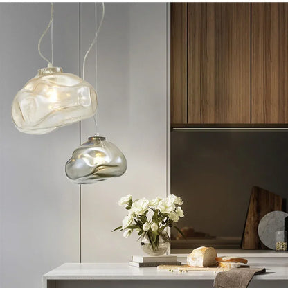 DecorBites™ Cloud Glass Pendant Lights | Nordic Modern Blown Crystal Suspension Lamps