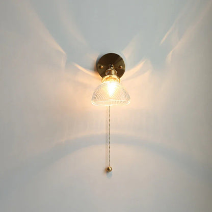 DecorBites™ Green Glass LED Wall Sconce, Modern Nordic Rotate Copper Stair Light