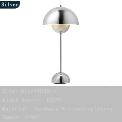 DecorBites™ Iron Mushroom Shape Macaron Table Lamp - Modern Minimalist LED Home Decoration