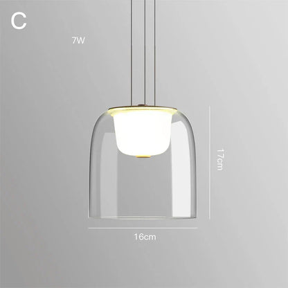 DecorBites™ Glass Pendant Lights Simple Indoor Home Decor Lighting for Living Room and Dining Room