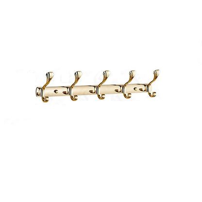 DecorBites™ Brass Gold Towel Hook: Wall Mount Bathroom/Kitchen Hanger