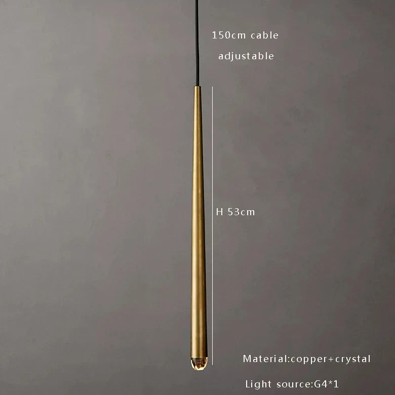 Lámpara de techo DecorBites™ con forma de gota de agua de cristal para una decoración clásica de sala de estar.