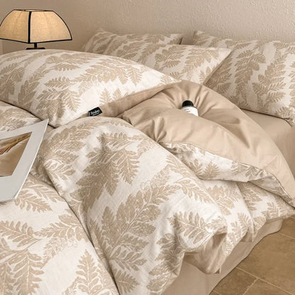 طقم سرير DecorBites™ قطني بثلاث طبقات، مكون من 3 قطع - ناعم، قابل للتهوية، ومريح