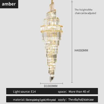 DecorBites™ K9 Deluxe Crystal Pendant Chandelier: Dazzling LED Ceiling Light for Modern Elegance