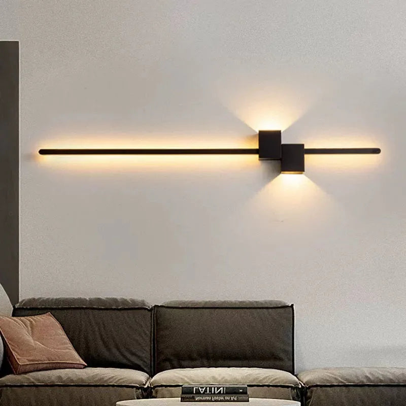 DecorBites™ LED Wall Lights: Modern Black White Aluminium Sconce Lamp for Living Room Bedroom