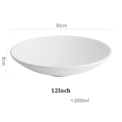 أطباق حساء نودلز خزفية مطلية بطبقة من ديكور بايتس™ - مجموعة من 4 قطع