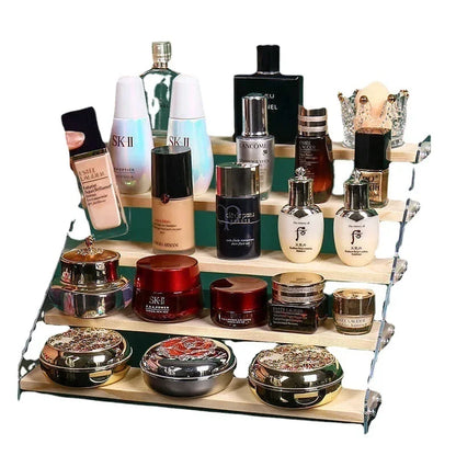 حامل عرض منظم مستحضرات التجميل الأكريليكي DecorBites™ - حامل مستحضرات تجميل شفاف مكون من 5 طبقات