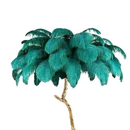 DecorBites™ Elegant Ostrich Feather Floor Lamp for Home Decor & Lighting